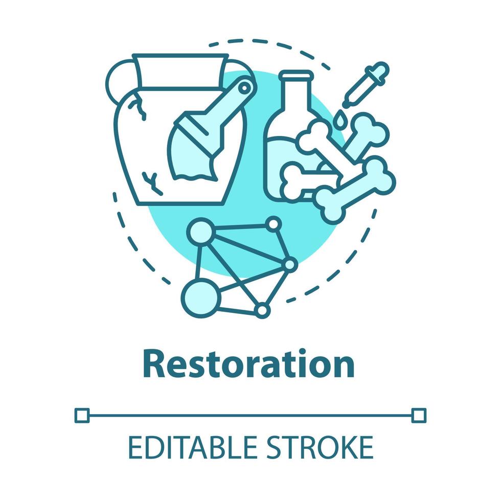 Restoration concept icon vector