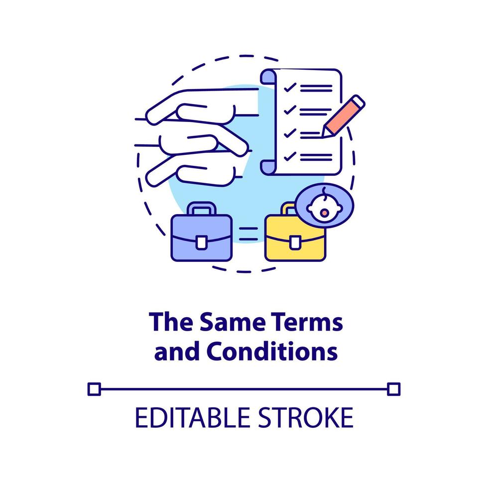Same terms and conditions concept icon vector