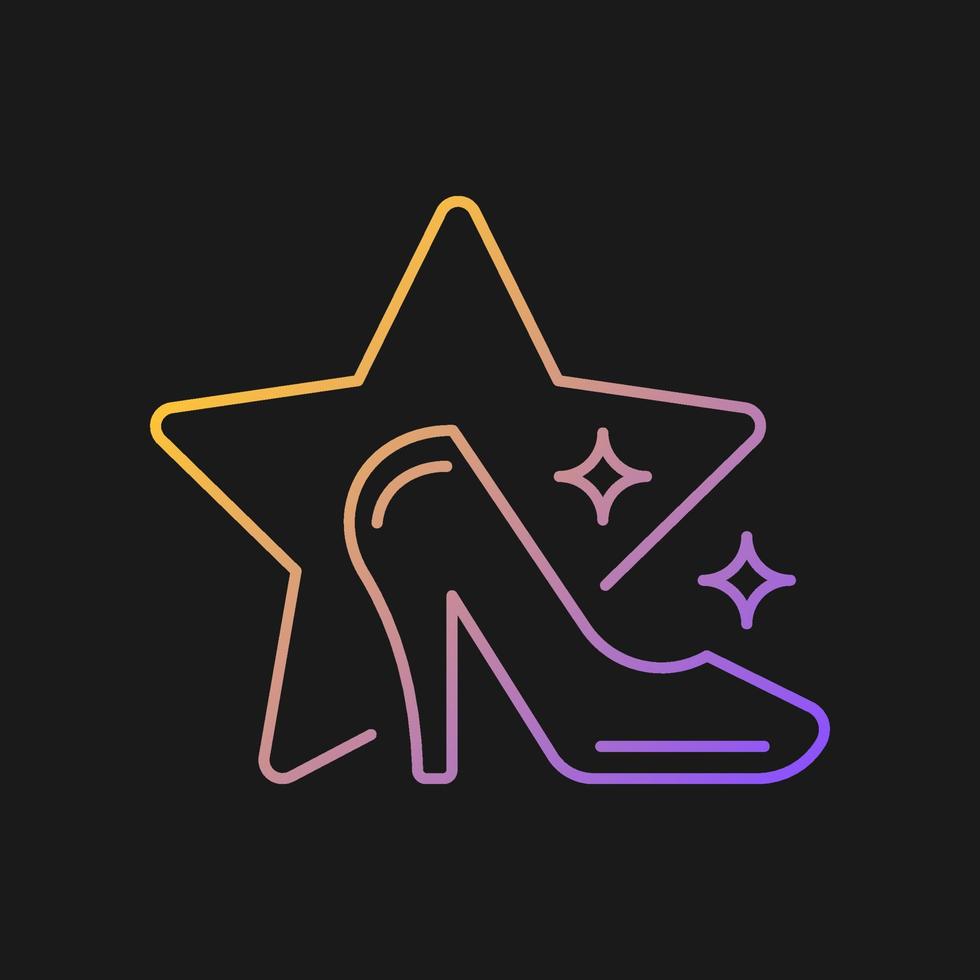 Fashion show gradient vector icon for dark theme