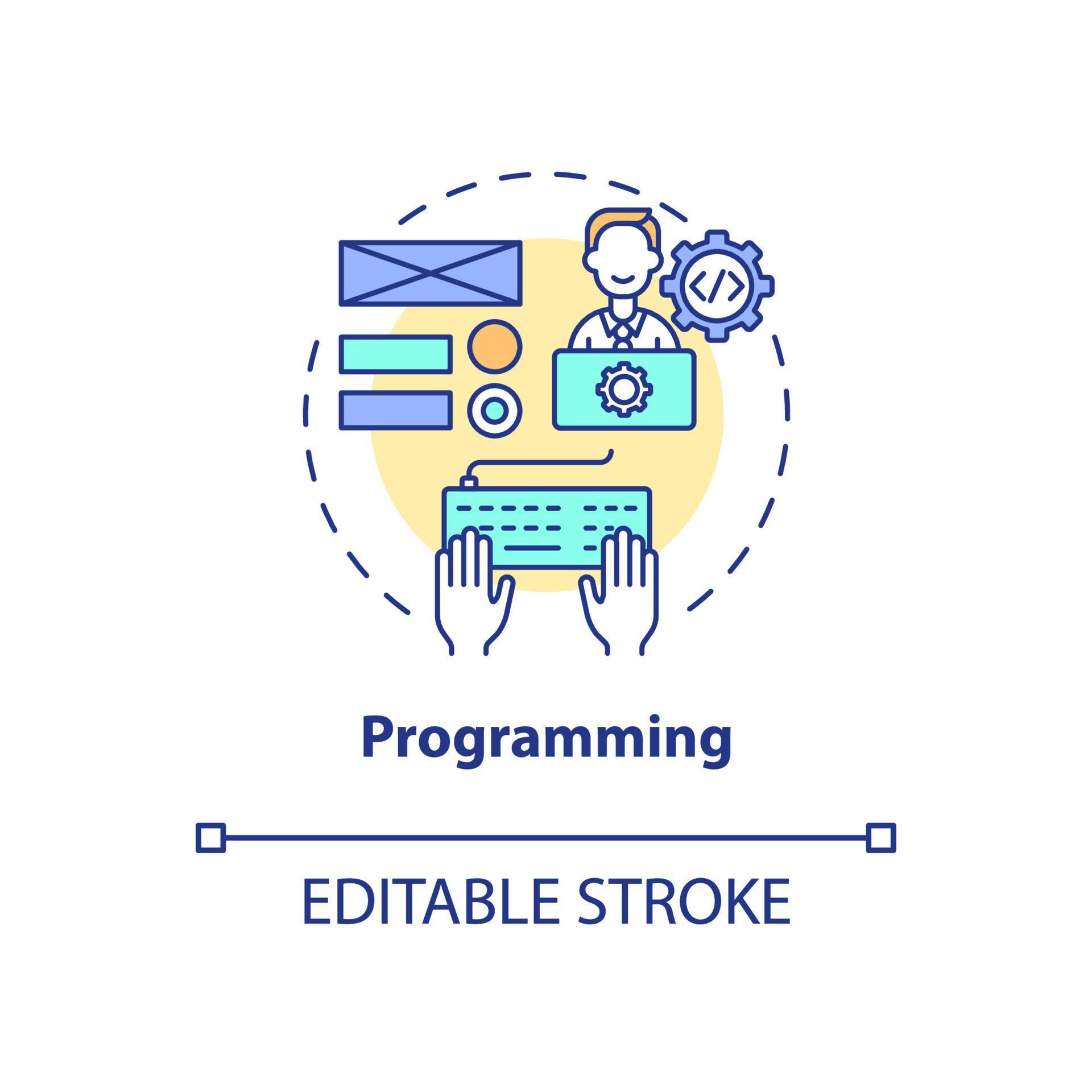 Programming concept icon 3562347 Vector Art at Vecteezy