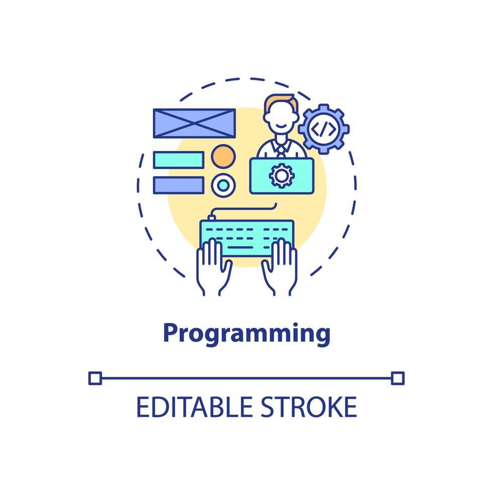 Programming concept icon 3562347 Vector Art at Vecteezy