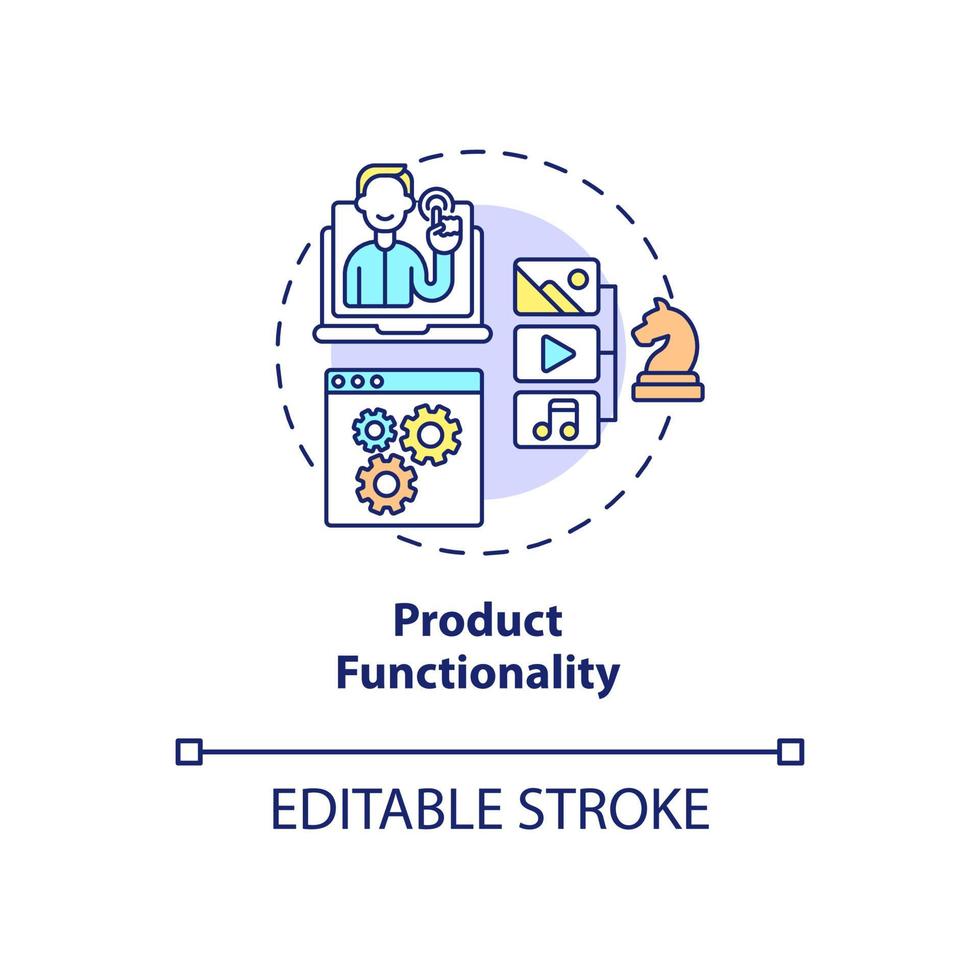 Product functionality concept icon vector