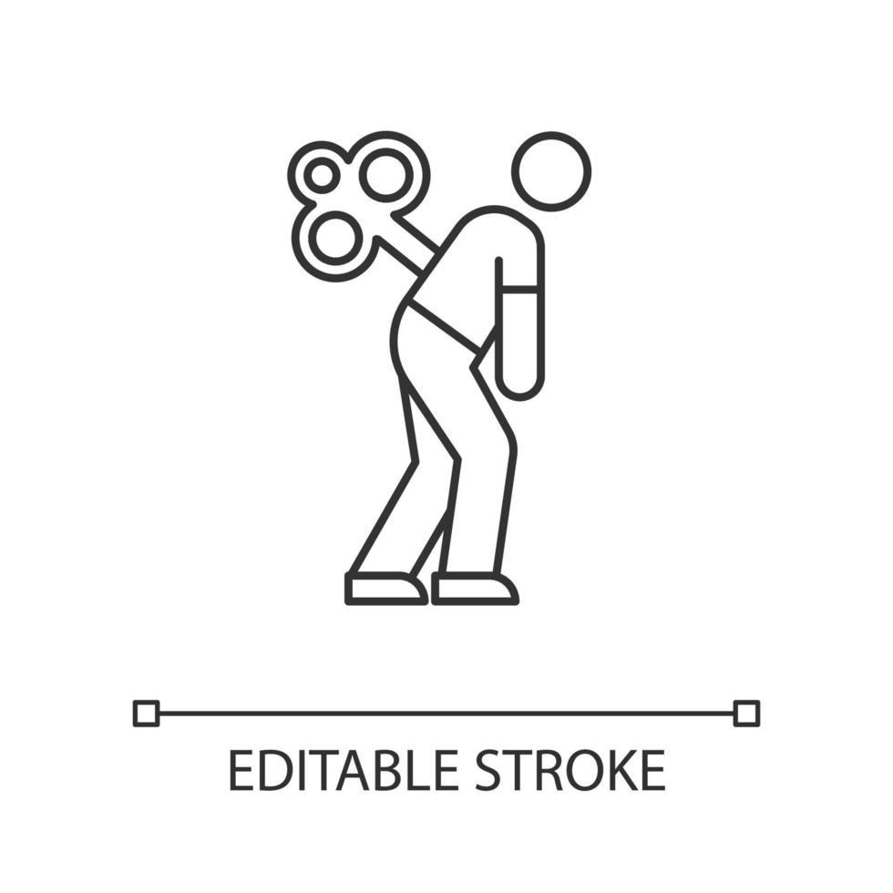 Fatigue linear icon vector