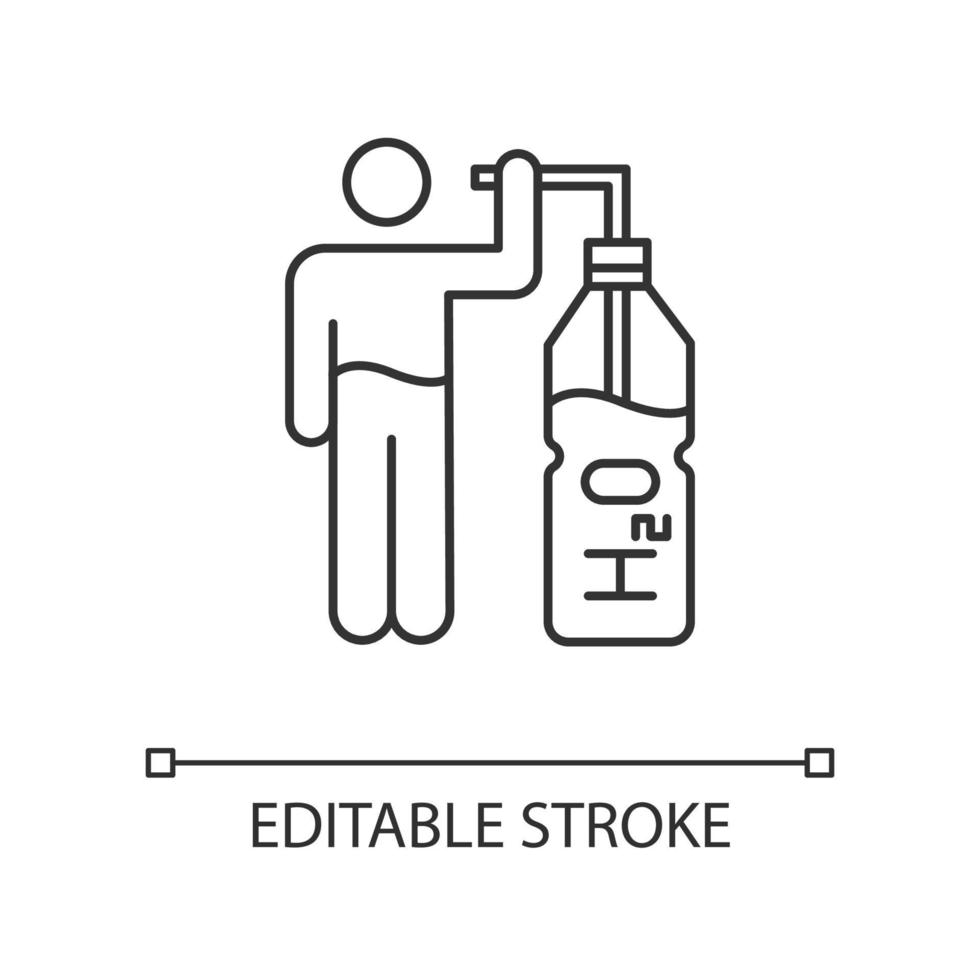 Drink water linear icon vector