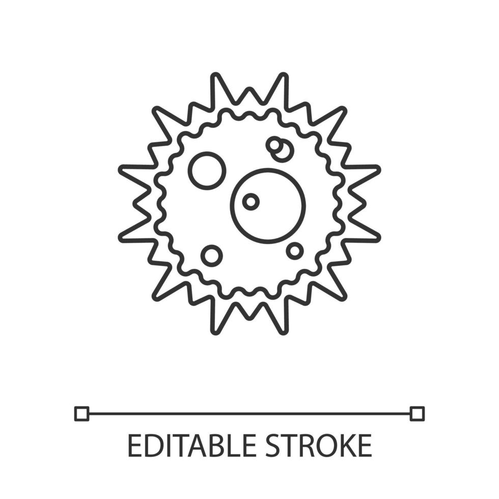 icono lineal de infección de virus vector