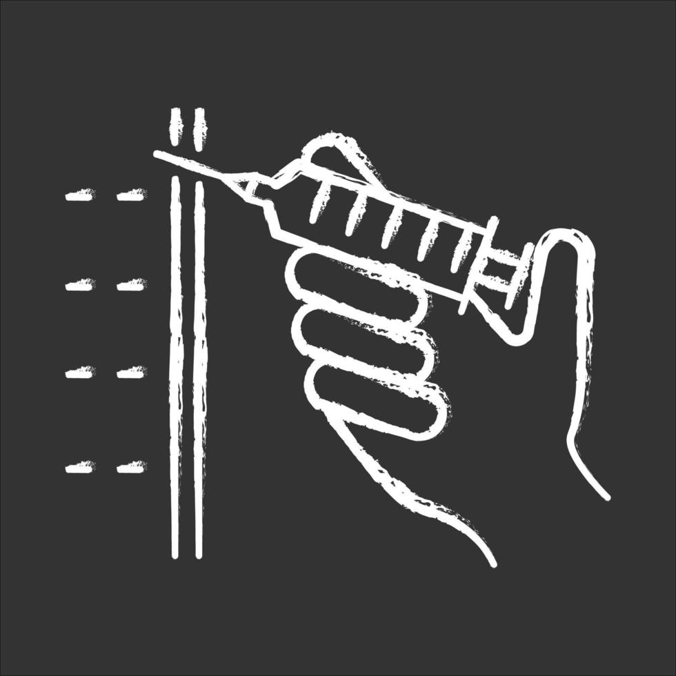 Injection chalk icon vector