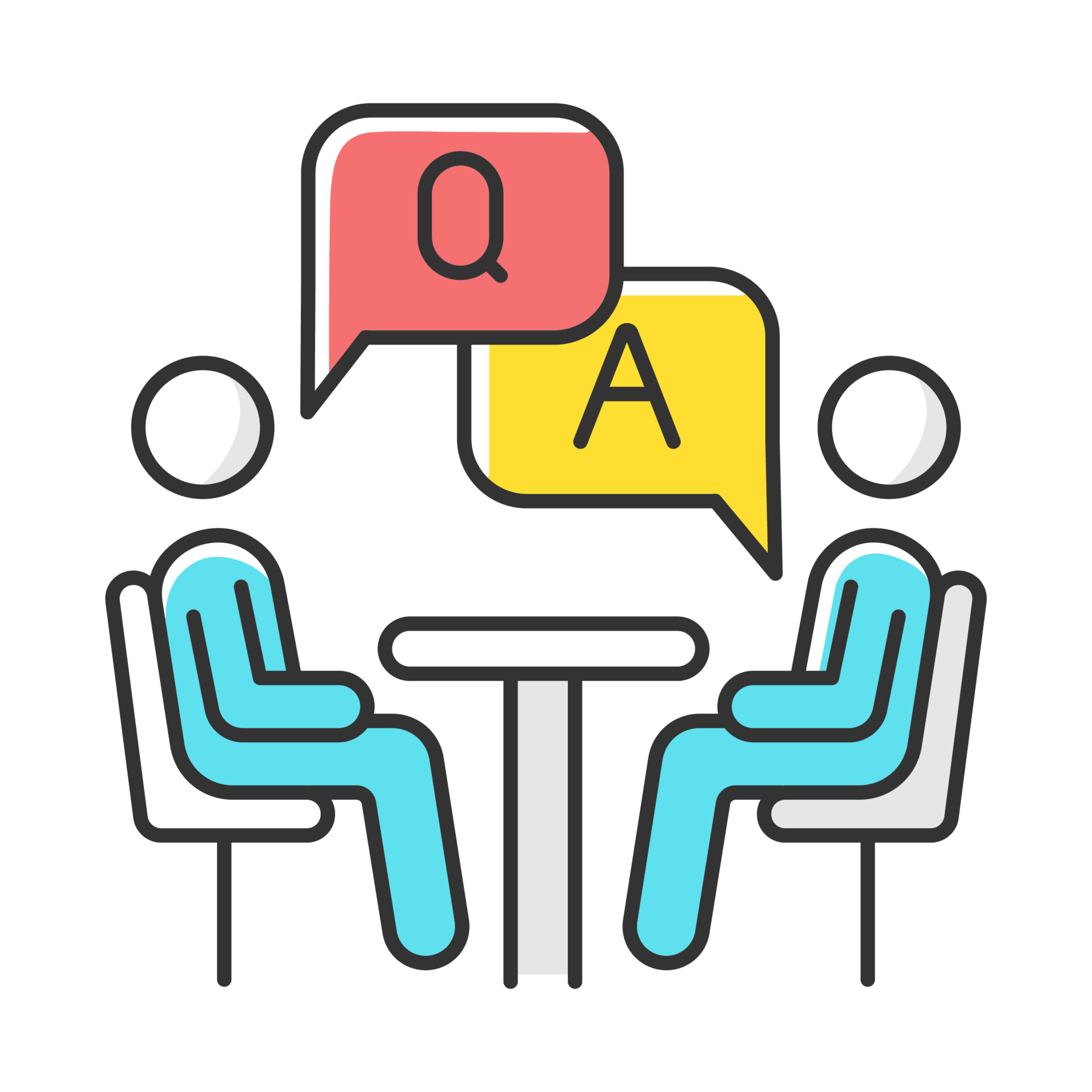 Personal interview survey color icon 3562427 Vector Art at Vecteezy