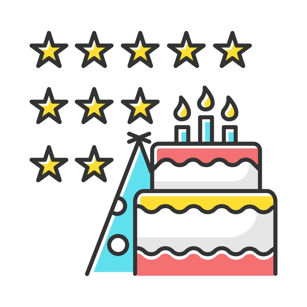High rating color icon vector