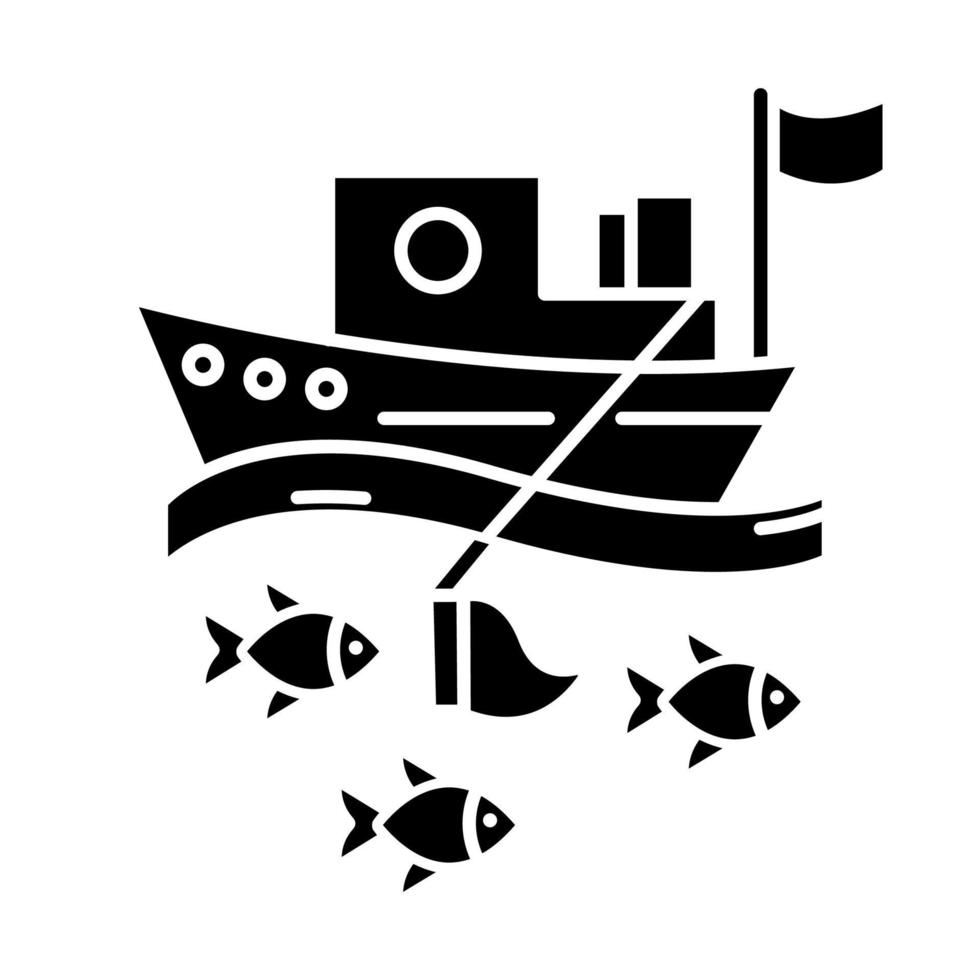 Fishing industry glyph icon vector