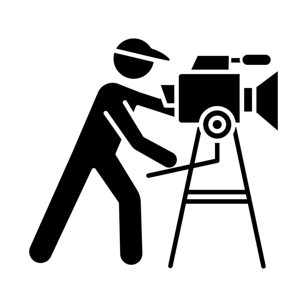 icono de glifo de la industria cinematográfica vector