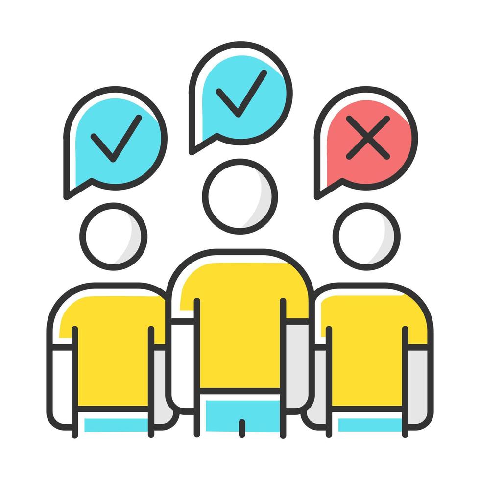 Community survey color icon vector