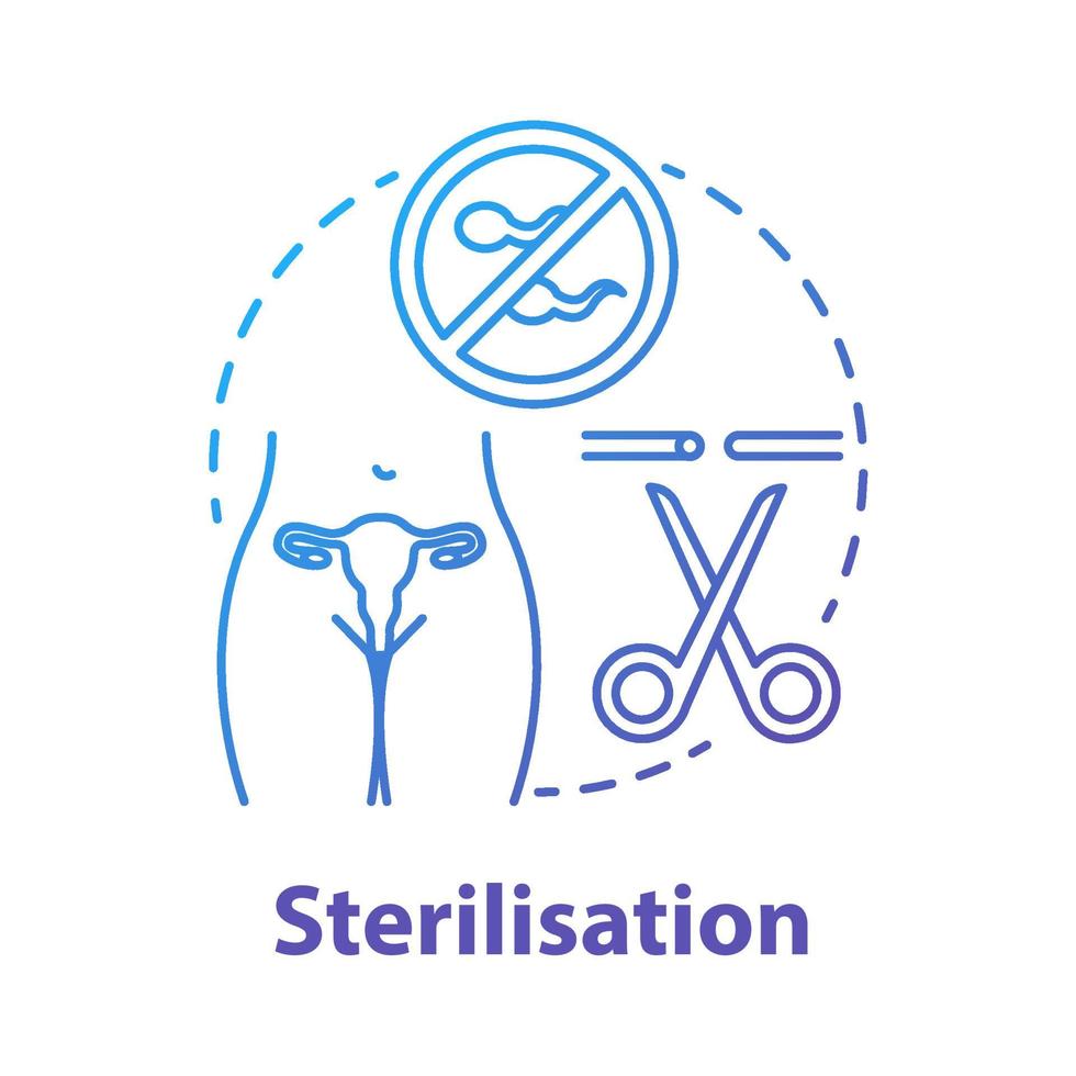 Sterilisation device blue concept icon vector