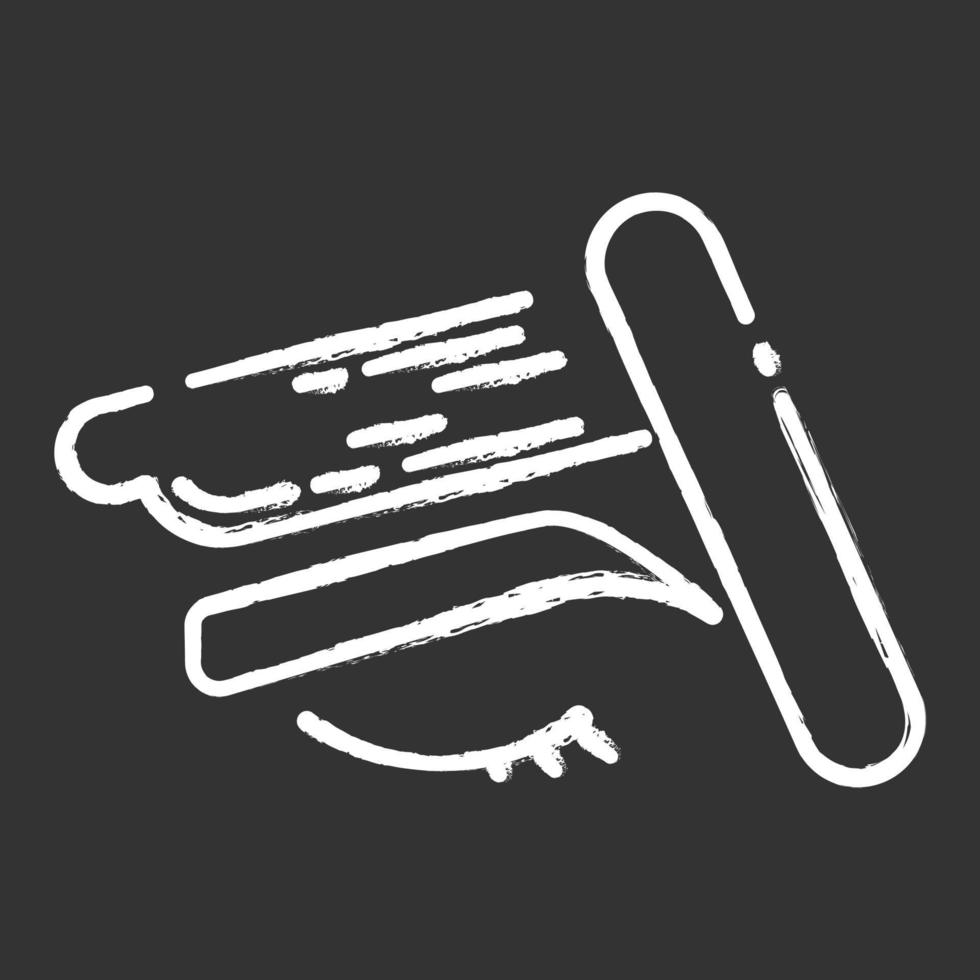 Brow waxing chalk icon vector