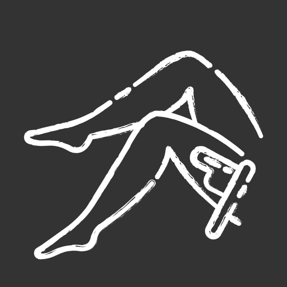 Leg waxing chalk icon vector