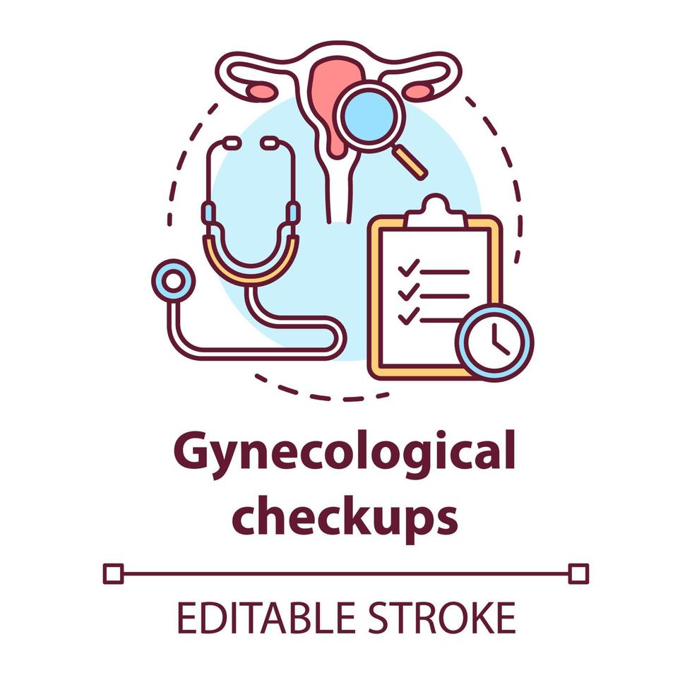 Gynecological checkups concept icon vector