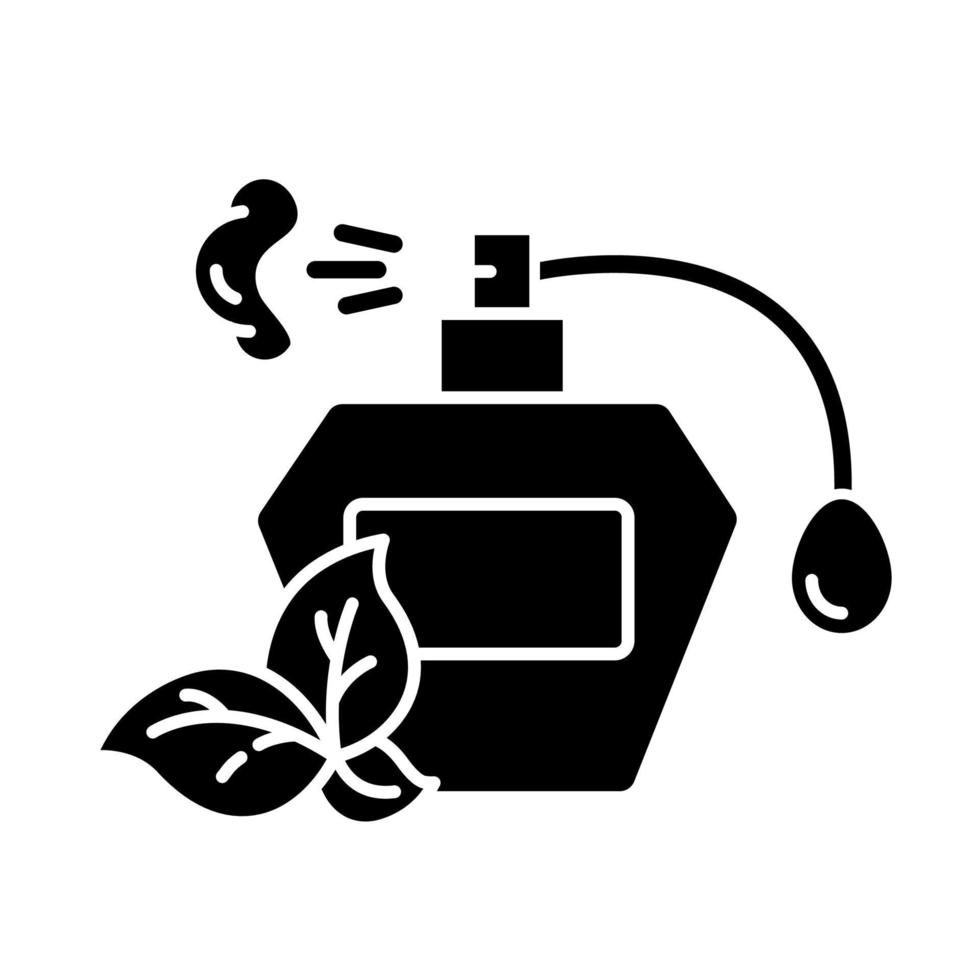 Perfume bottle glyph icon vector