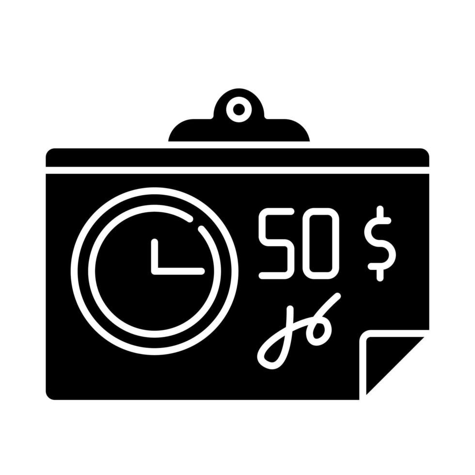 Paying for credit glyph icon vector