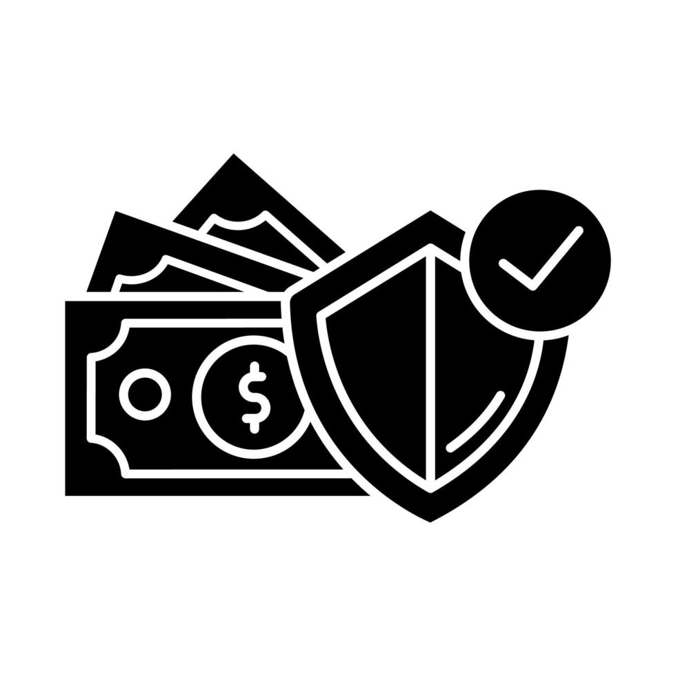 Credit insurance glyph icon vector