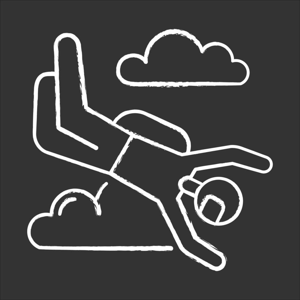 Skydiving chalk icon vector