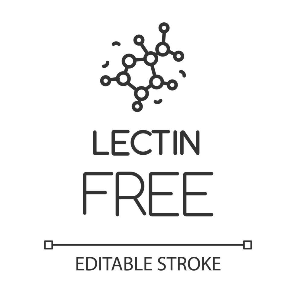 Lectin free linear icon vector