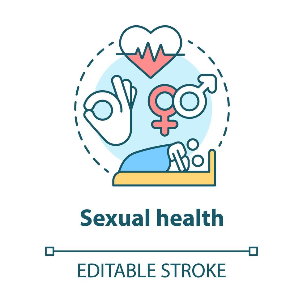 icono del concepto de salud sexual vector