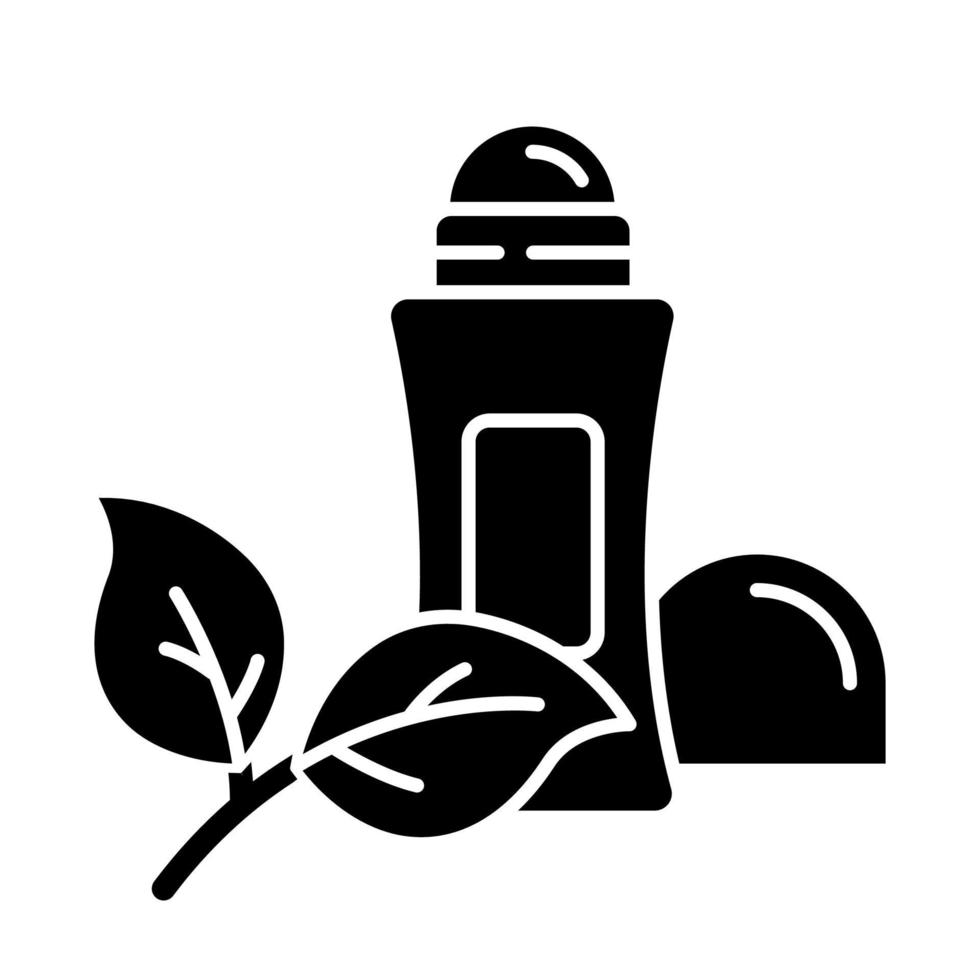 Natural roll-on deodorant glyph icon vector
