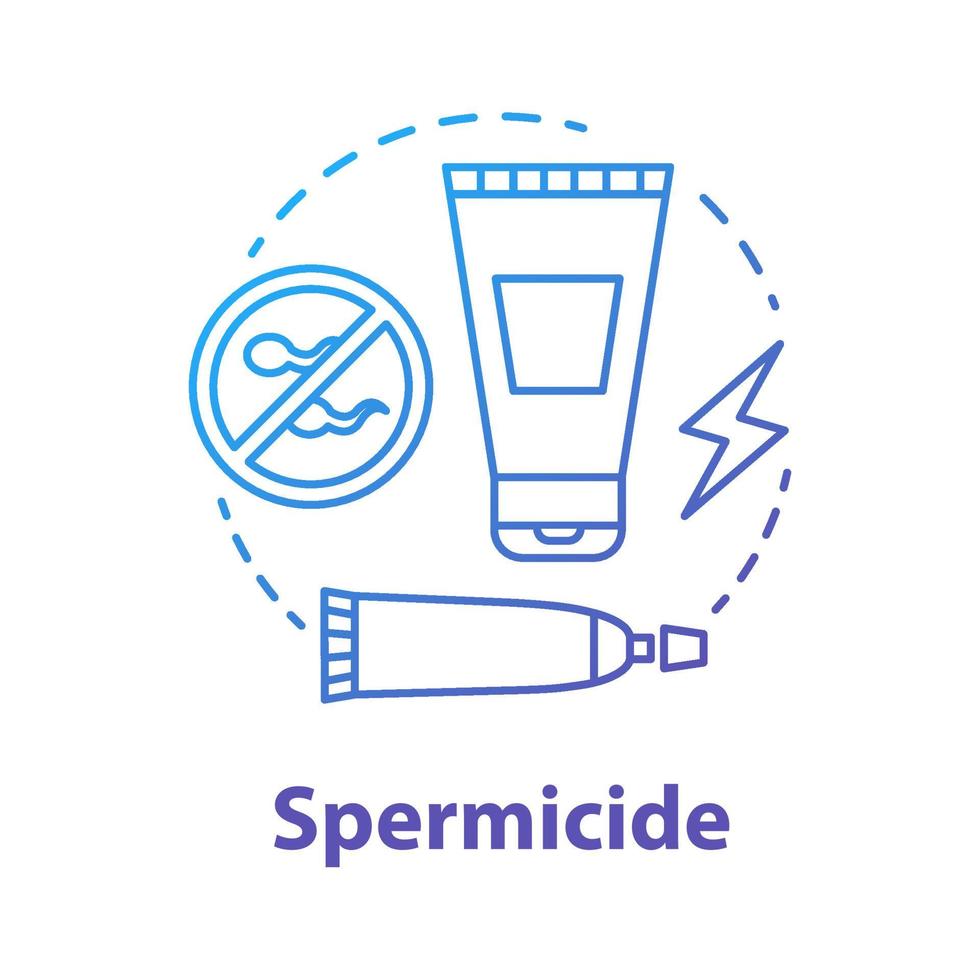 Spermicide blue concept icon vector