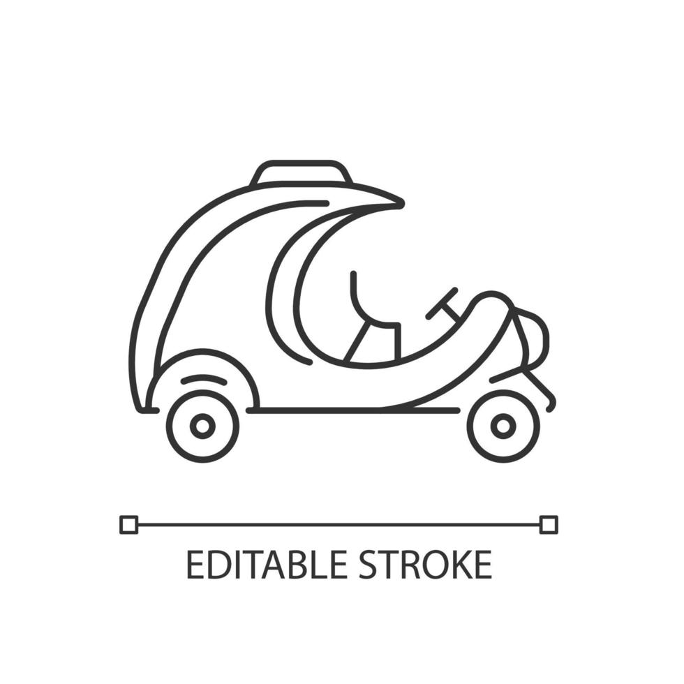 icono lineal coco taxi vector