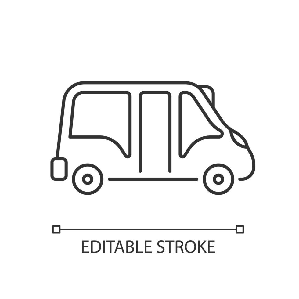 Minibus linear icon vector