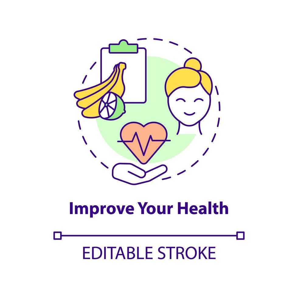 Improve your health concept icon vector