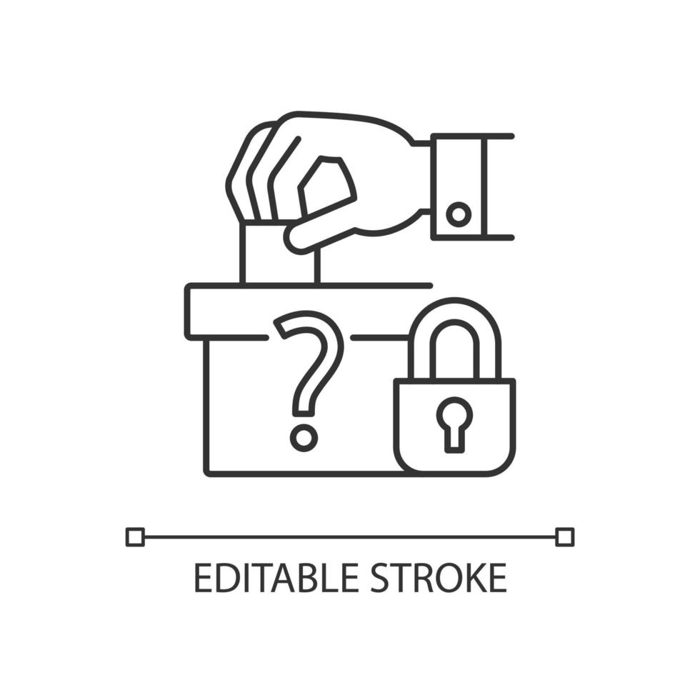 Protect political affiliation linear icon vector