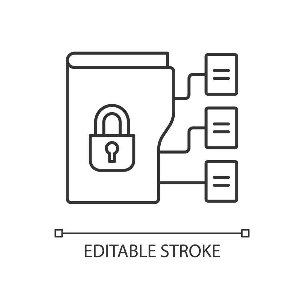 Data classification linear icon vector