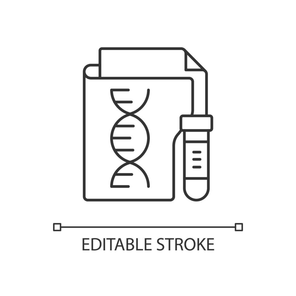 Genetic information privacy linear icon vector