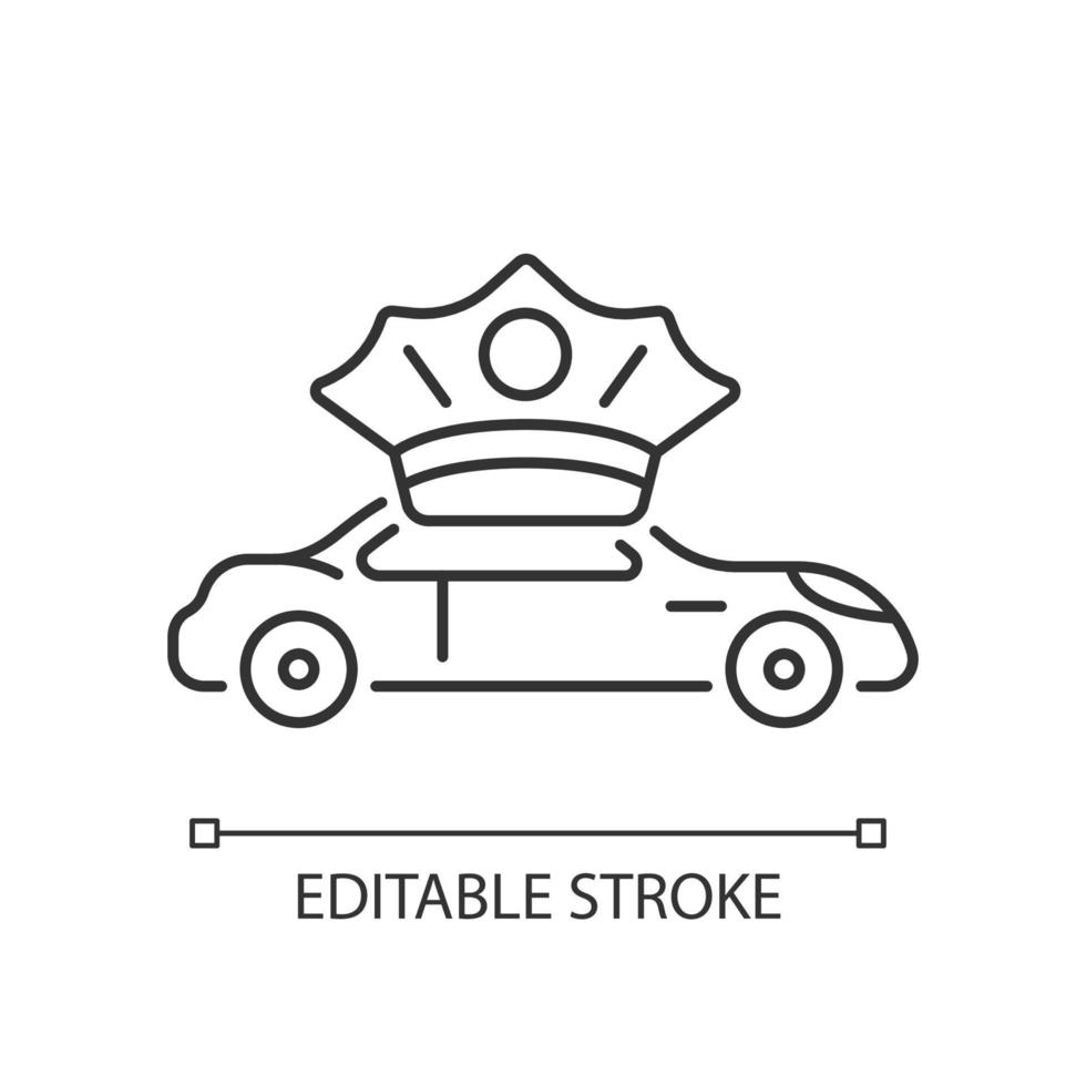 Chauffeur hire linear icon vector