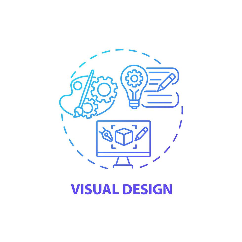 Visual design concept icon vector