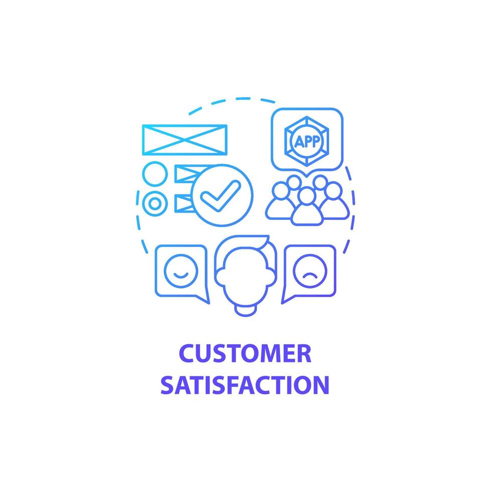 Customer satisfaction concept icon vector
