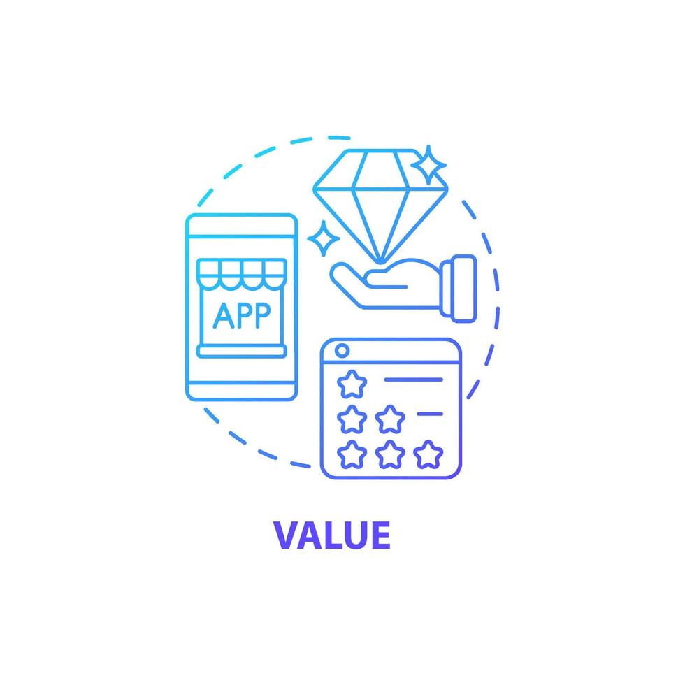 Product value concept icon vector