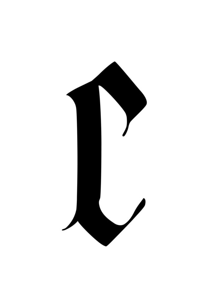 Letter in the Gothic style vector