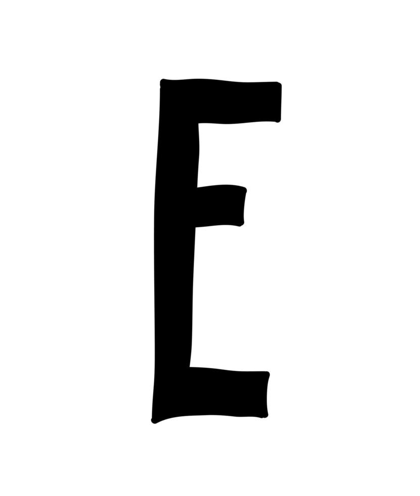 Bumpy elongated font. Capital letter. vector