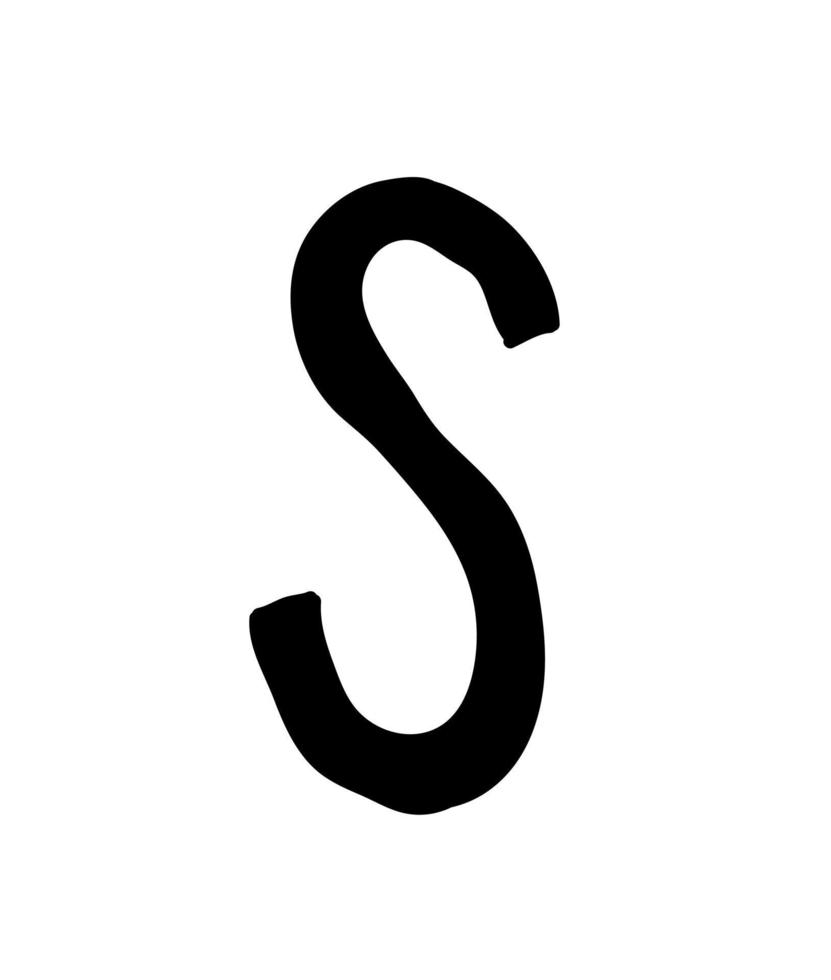 Bumpy elongated font. Capital letter. vector