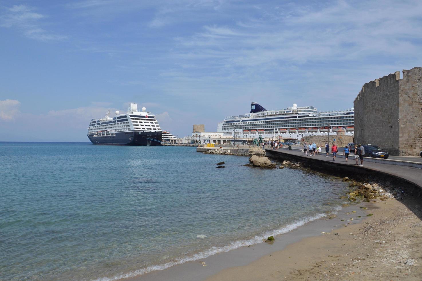 THEOLOGOS, RHODOS, GREECE - SEPTEMBER 14, 2021 Port of Rhodes photo