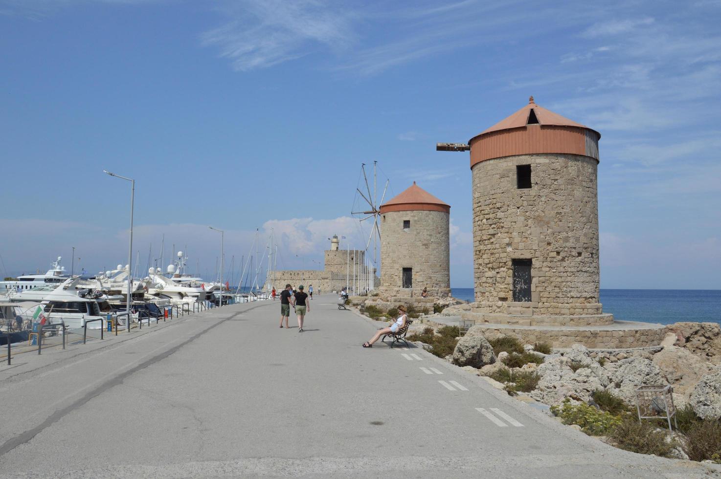 THEOLOGOS, RHODOS, GREECE - SEPTEMBER 14, 2021 Port of Rhodes photo