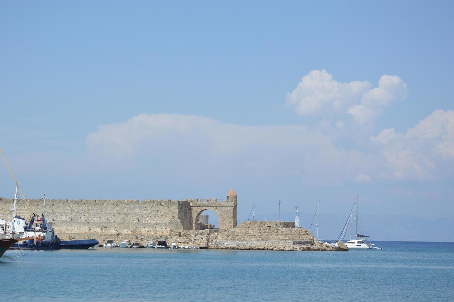 THEOLOGOS, RHODOS, GREECE - SEPTEMBER 14, 2021 Port of Rhodes photo