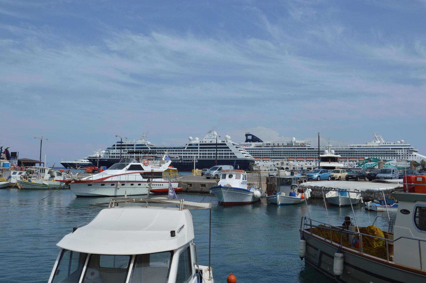 THEOLOGOS, RHODOS, GREECE - SEPTEMBER 14, 2021 Port of Rhodes photo