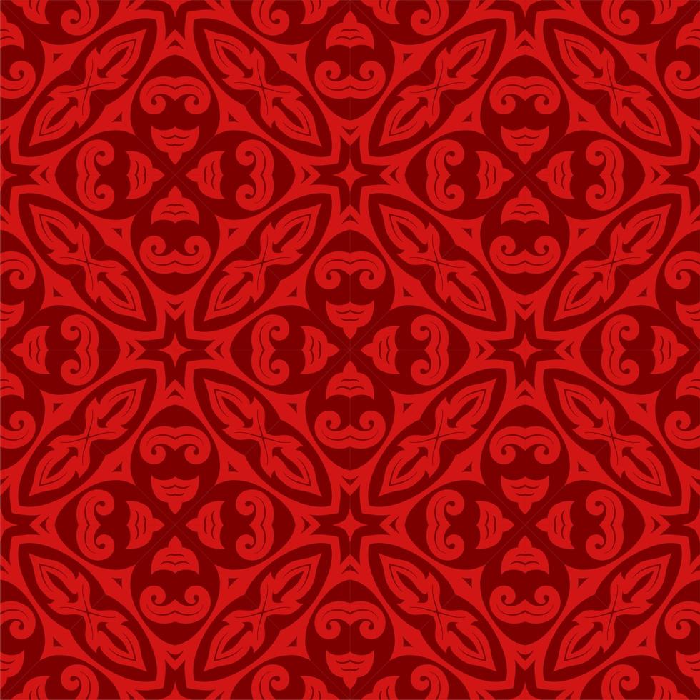 Batik seamless background. Songket pattern ornament with vintage style vector