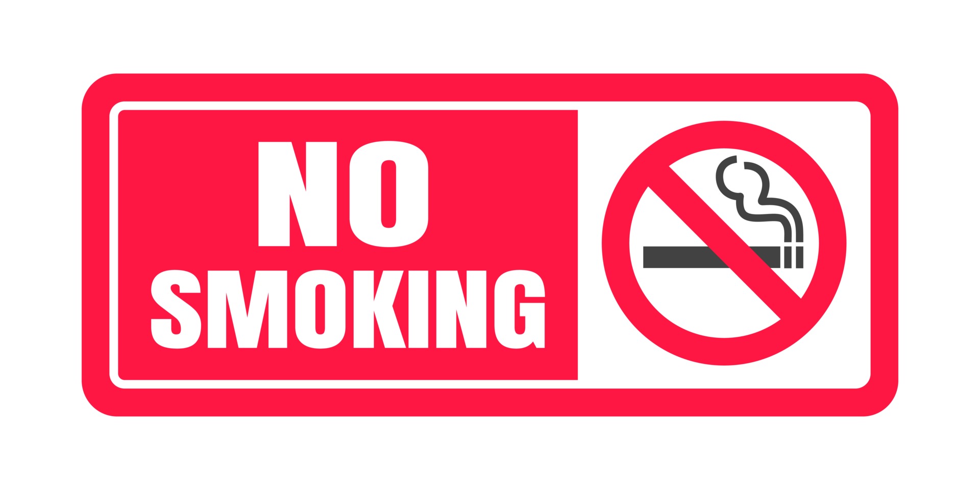 No smoking sign. Forbidden sign icon isolated on white background