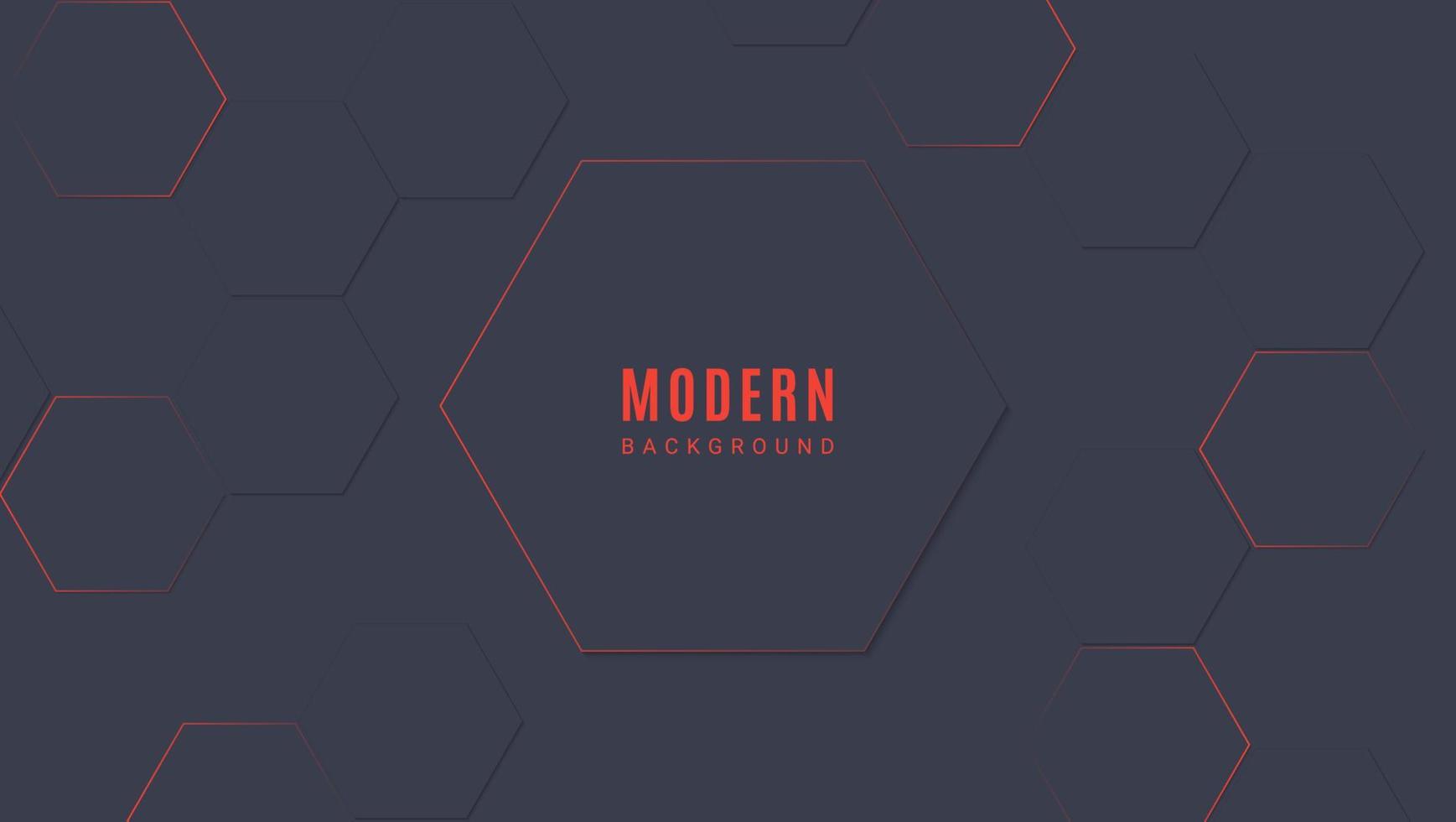 Dark Red Abstract Frame Hexagonal Background Template vector