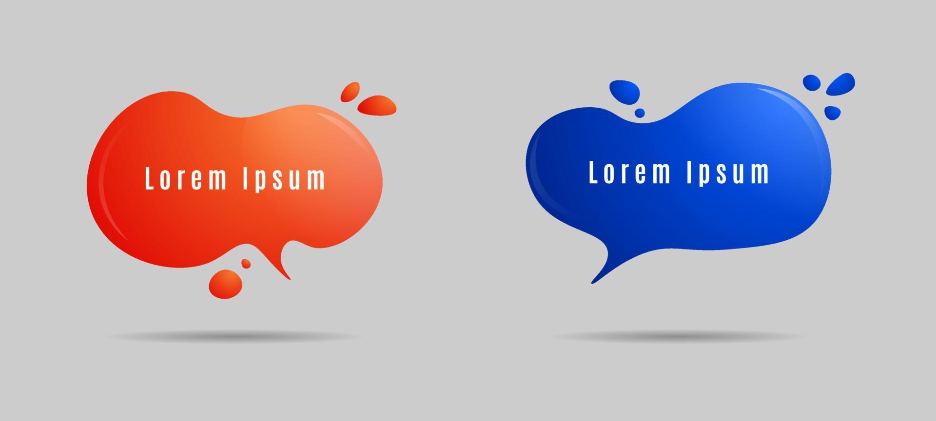 Set Of Minimal Gradient 3d Bubble Chat Frame Template Design vector