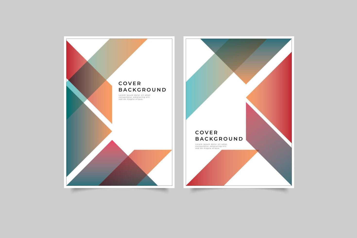 Set of cover design gradient color vector