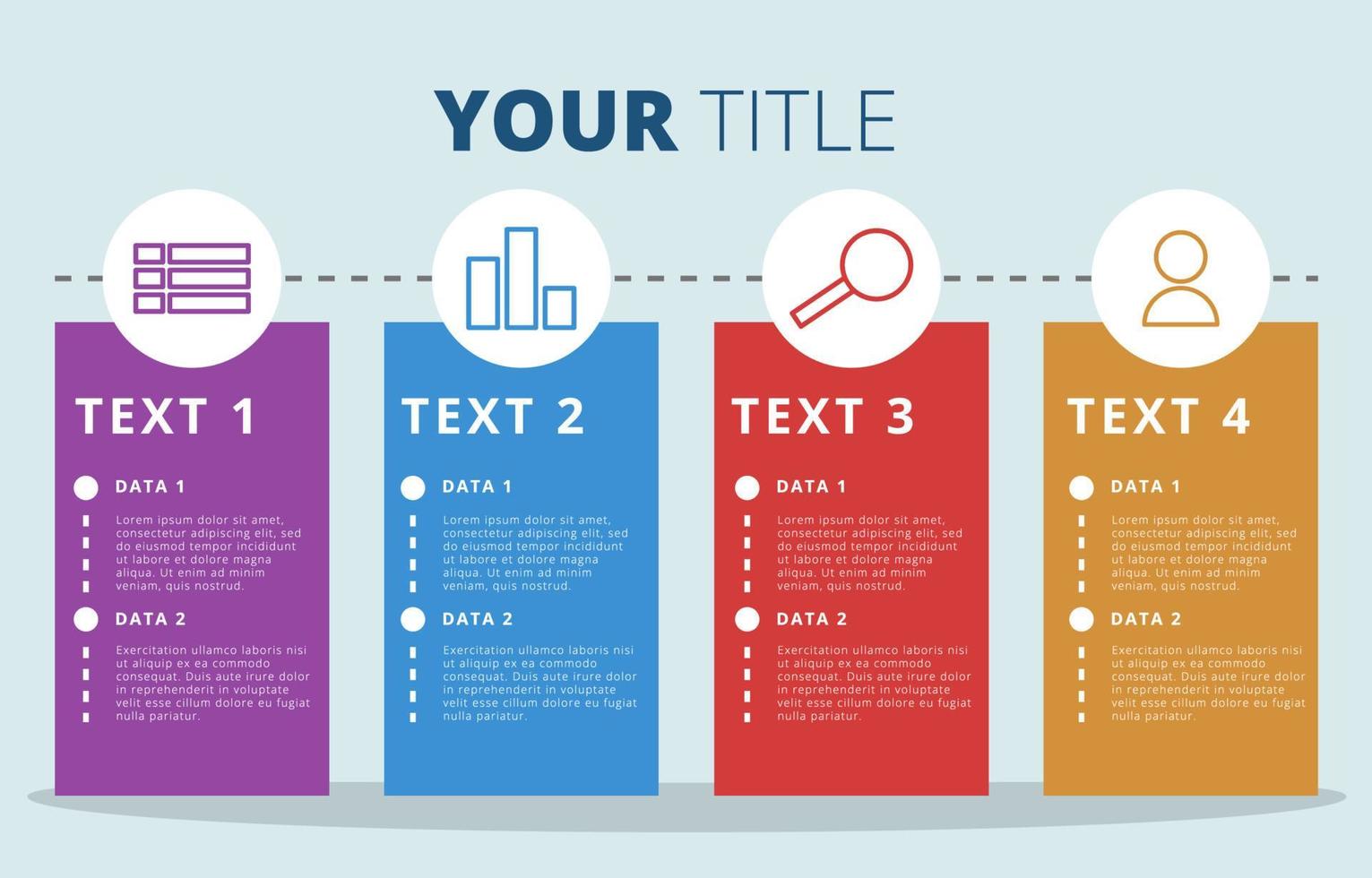 informe de diagrama creativo concepto de plan de negocios plantilla de elemento infográfico vector